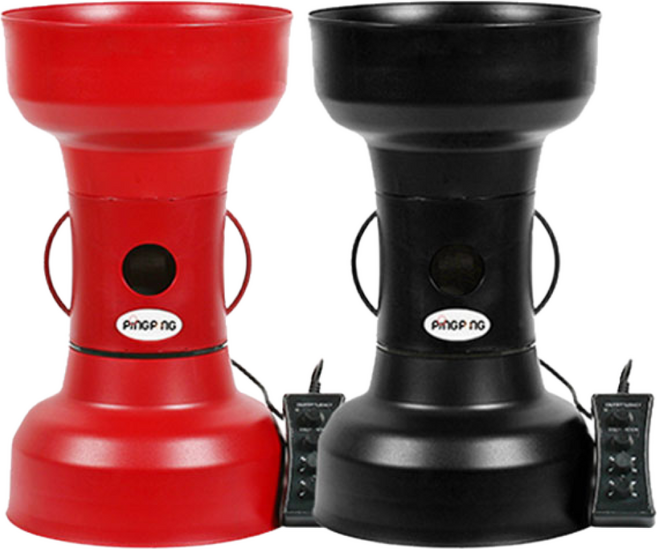 탁구로봇 핑퐁 프리미엄 셀프 탁구연습 회전모델 머신 (레드)