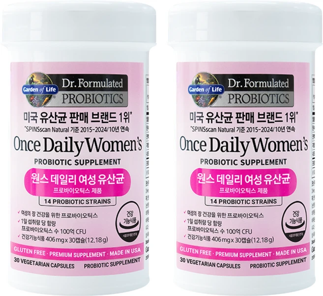 가든오브라이프 원스 데일리 여성 유산균 30캡슐 X 1개, 30정, 2개 - 쿠팡