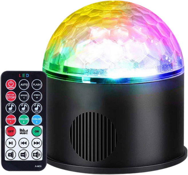 혼시티 LED 노래방 가정용 미러볼, 블랙