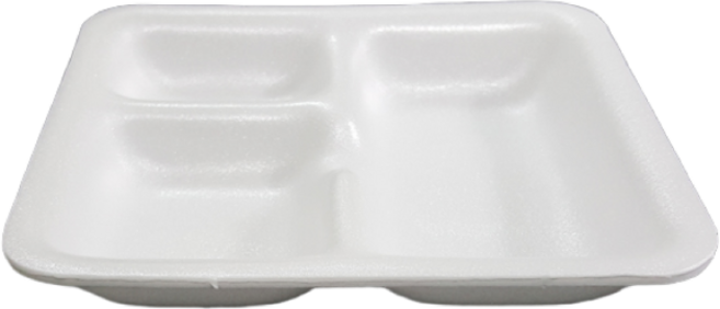 용기닷컴 PSP 스티로폼 트레이 접시 3찬찬기 2000개 -중국집 반찬, 1개