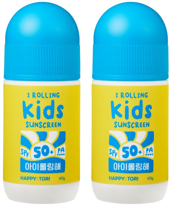 해피토리 아이롤링해 선롤러 SPF50+ PA++++ 혼합자차, 2개, 60ml