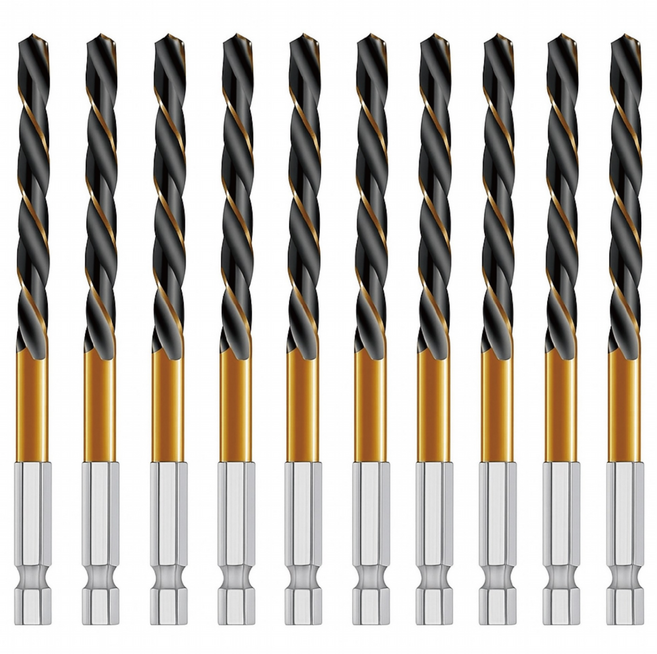 망고테크 HSS 코발트 스텐기리 철기리 4.8mm 10개입 세트 스텐레스 알루미늄 철판 금속 스덴 철 드릴비트, 1세트