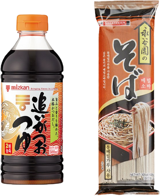 [SET] 미쯔칸 농축쯔유 500ml + 나가타니엔 소바 300g, 1개