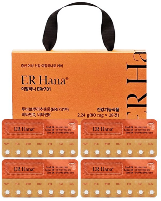 이알하나 ERr731 여성 갱년기 영양제, 1세트, 28정