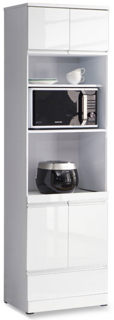 파로마 소이 글로시 2000 서랍형 전자렌지 수납장 YCW108, 화이트