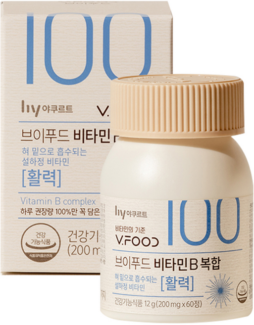 한국야쿠르트 브이푸드 비타민B 복합, 1개, 60정
