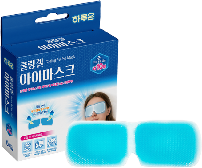 하루온 쿨링겔 아이마스크, 5매입, 1개