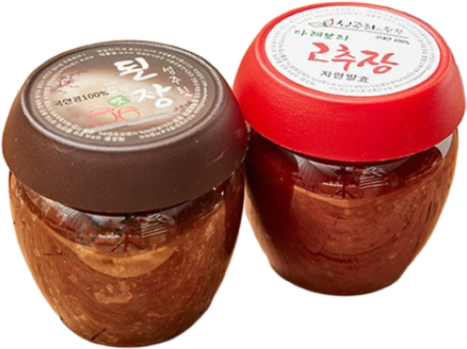 [성주리된장] 국내산100% 된장500g+고추장500g / 실속세트, 1개