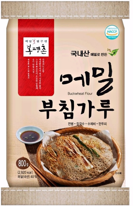 봉평촌 메밀부침가루 1호 800g 국내산메밀가루사용, 2개