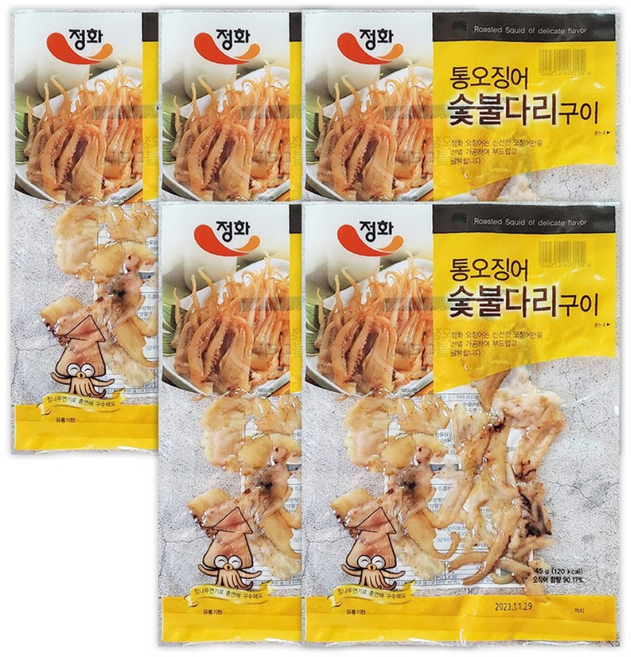 정화 통오징어숯불다리구이 45g x 5봉