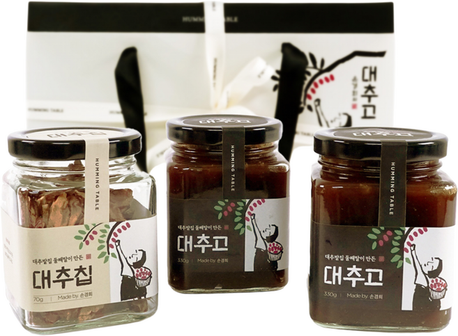 허밍테이블 대추고 선물세트 경산대추 추석선물, 대추고330g2개+대추칩70g, 1개
