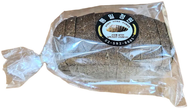 통밀정원 흑임자빵 280g 새싹 발아 통밀빵 국산 통밀 100% 속이 편한빵 식사대용 건강한 먹거리 무방부제 무유화제 무팽창제, 1개