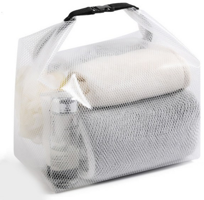 모두일상 수영장 가방 방수 젖은옷 수납 파우치 여행용 목욕 가방 방수백 대형 2개입, 화이트