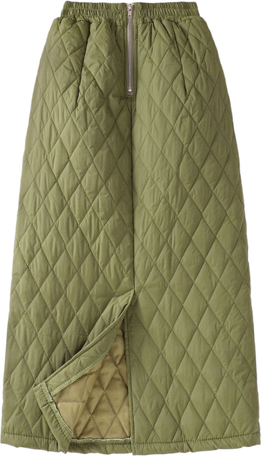 ZAJA 가을 겨울 여성 패딩 스커트 바람막이 따뜻한 A라인 롱 스커트