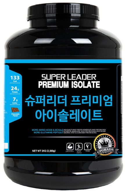 바디솔루션 슈퍼리더 프리미엄 아이솔레이트 2kg 초코맛 단백질보충제, 1개