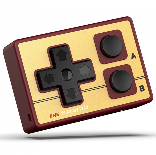이이네 게임브릭 미니 레트로 컨트롤러 전자책 리더기 휴대용 미니 게임패드 블루투스 컨트롤러 휴대폰/태블릿/PC 호환, 레드, 1개, L1162