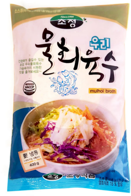 초정 물회육수, 400g, 10개