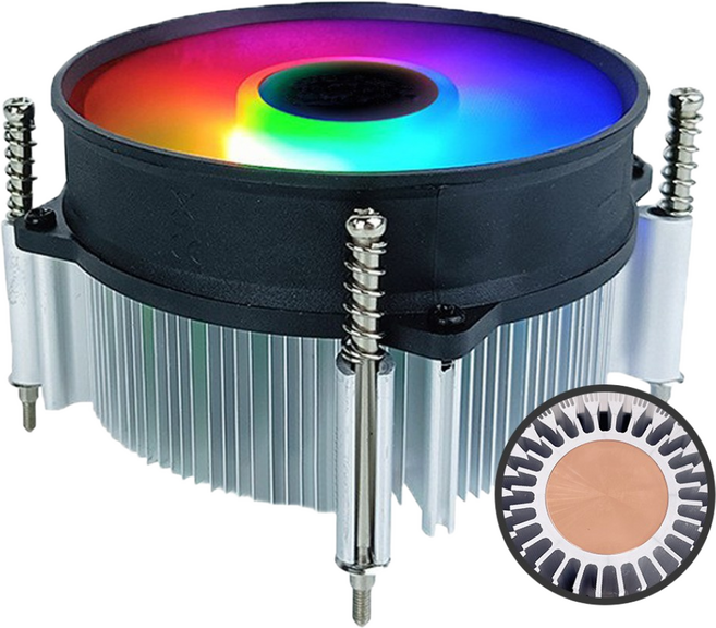 비티즈 T80 RGB LED 인텔 CPU 쿨러 공랭쿨러, 1개