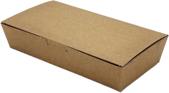 종이도시락 2호 김밥도시락 초밥 일회용종이용기 포장용기 크라프트 종이도시락 600개입, 1세트, 600개