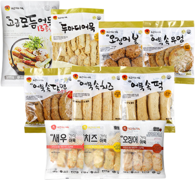 [미도어묵] 부산3대어묵 10종 10팩 세트, 125g, 10개
