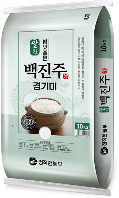 정직한농부 백진주 쌀 10kg 안전박스포장, 1개, 상등급