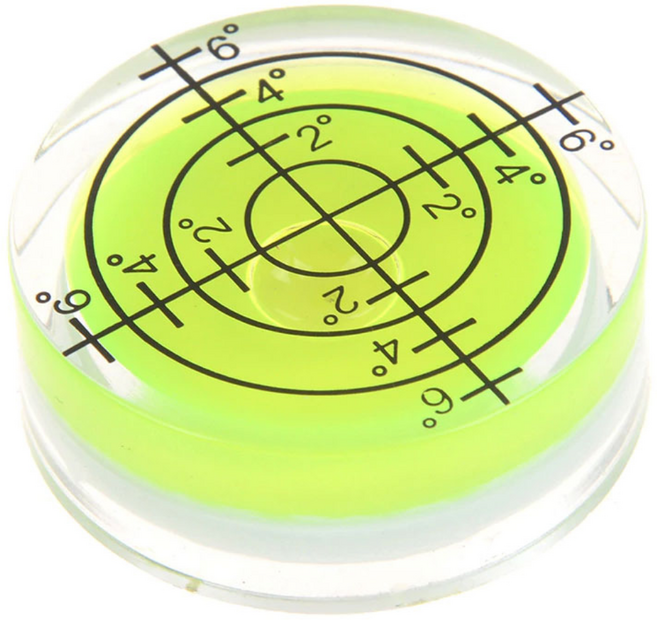 와이지알씨 미니 원형 수평계 32mm 물 수평기, 1개