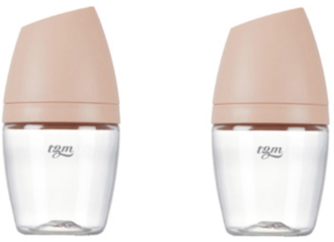 티지엠 트라이탄 쌀알 젖병, 코랄핑크, 2개, 160ml