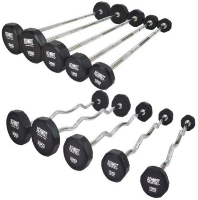 키텍 슈미트 고정바벨 중량바벨 일자바 직선바 컬바 (kg당 4 500), 10kg, 1개