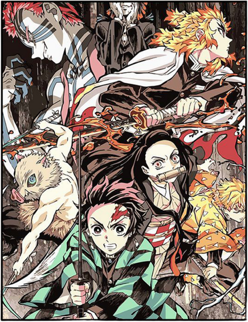 톰앤토미e DIY 아크릴 페인팅 그림 귀멸의 칼날 20종 40*50, 귀칼01, 1개