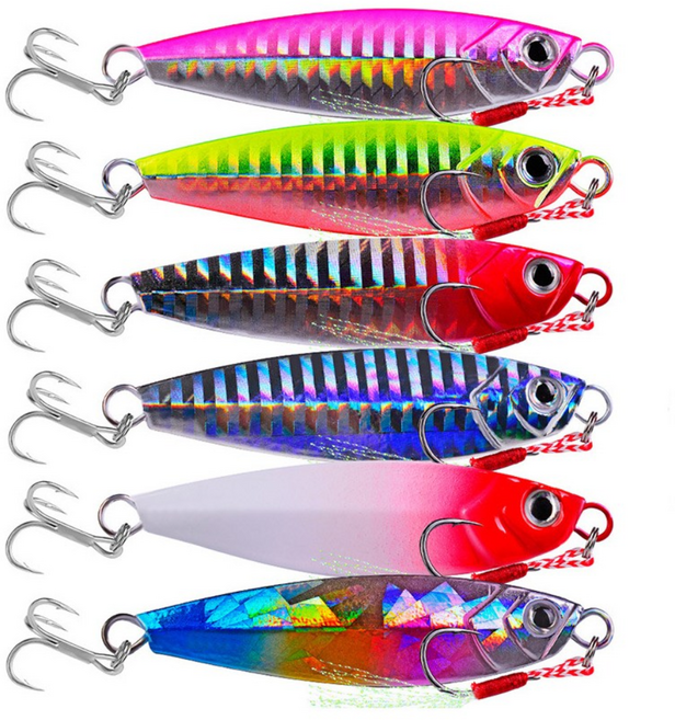 (행운을파는낚시) 카샤 메탈지그 농어 삼치 우럭 배스 방파제 선상낚시, 00.CNG-6개세트, 10g, 1개