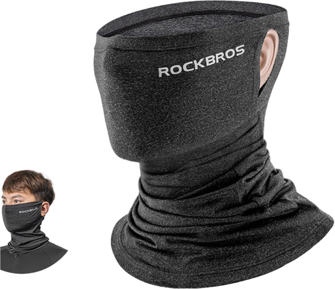 고탄성 땀흡수 쿨마스크 자외선차단 자전거마스크 목토시 버프 냉감 라이딩 캠핑 쿨바라클라바, 그레이 귀걸이형, 1개