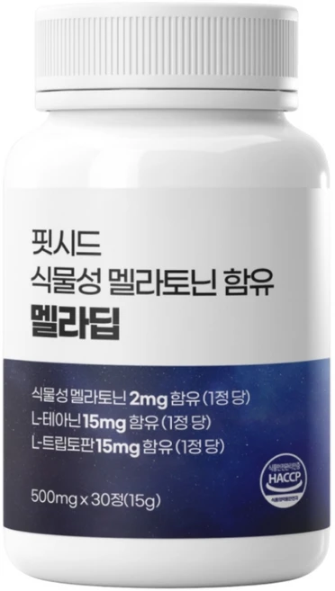 식물성 멜라토닌 함유 핏시드 멜라딥 트립토판, 1개, 30정 - 쿠팡