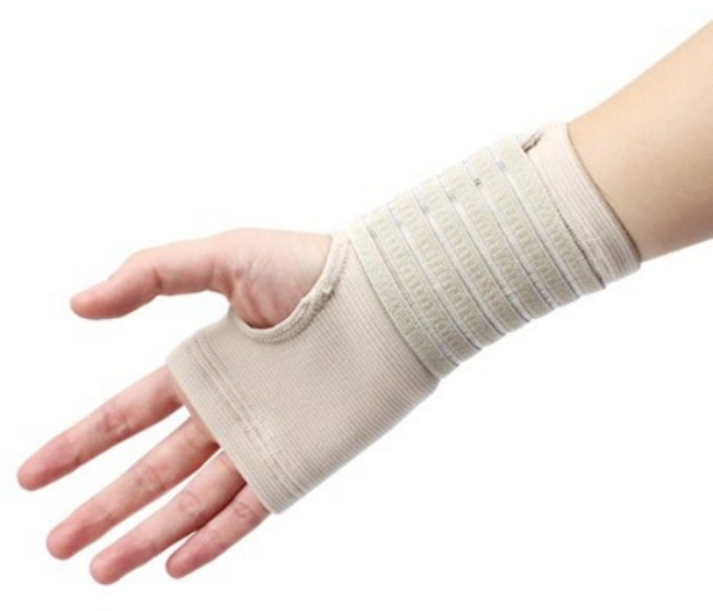 허황후 손등 손목 보호대, 1개, 연 베이지