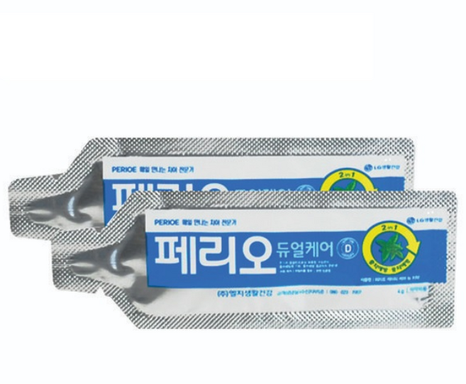 페리오 듀얼케어 일회용 4g 1000개입 치약, 5g, 1000개