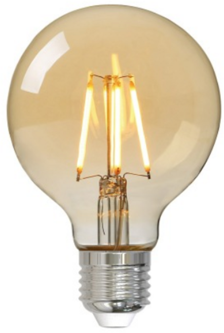 더쎈 LED 에디슨전구 램프 G80 4W, 1개, 전구색