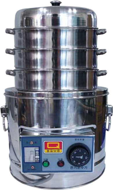 리빙플랜 업소용 전기만두찜기 일반형 모음, 일반형_C세트-채반3개+뚜껑