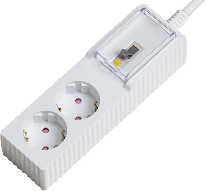 파워존 웨이브 자동소화 고용량 멀티탭2구 누전차단 50cm 1.5m 3m 5m 7m 에어컨 냉풍기, 50cm화이트 W9LB205WT, 1개