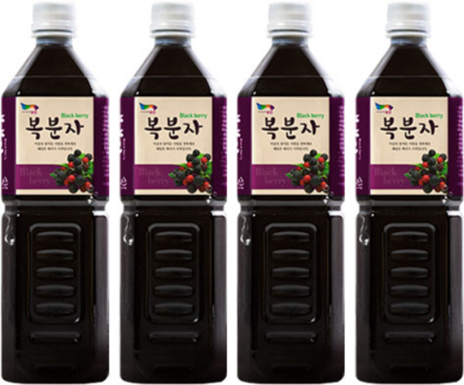 해담은베리 맛있는 복분자(90%), 1L, 4개