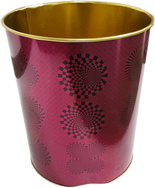 [매직크린] 불연재 철 휴지통 중-와인, 1개, 와인