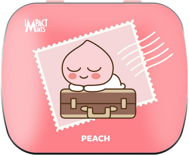 임팩트 민트 카카오프렌즈 캔디 복숭아 무설탕 사탕, 15g, 1개