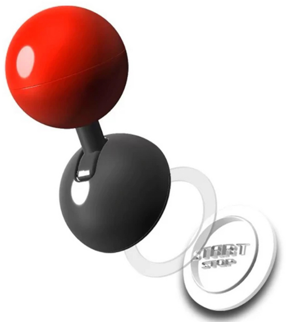 데일리쇼핑 자동차 부착형 조이스틱 시동버튼 스타트버튼 내부인테리어 튜닝 버튼 커버, 5개, 레드