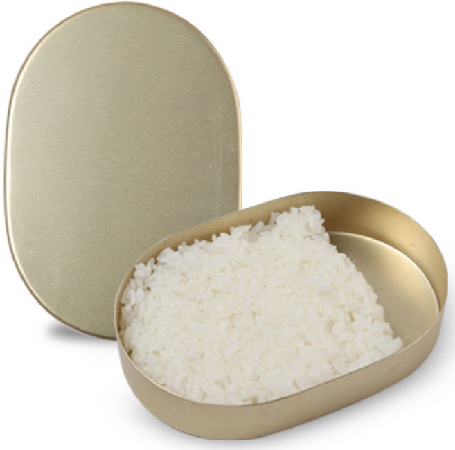 [추억의 옛날 양은 도시락통] 알루미늄 나들이 레트로 양철 도시락, 1개, 금색-타원 도시락