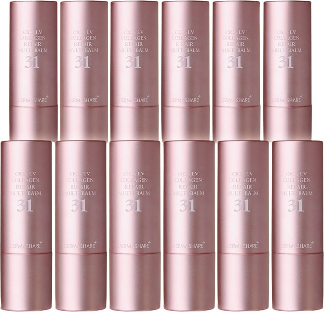 더마쉐어 럭셔리 시카 LV 콜라겐 리페어 광채 주름개선 링클스틱 주름스틱 앰플밤 멀티밤 11g, 12개