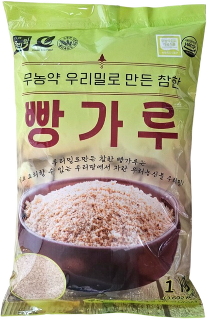 (무농약) 우리밀농협 국산 빵가루, 1개, 1kg
