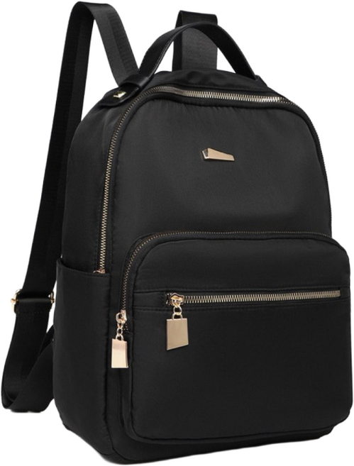 제이엔무역 여성용 생활방수 모던블랙 골드포인트 초경량백팩
