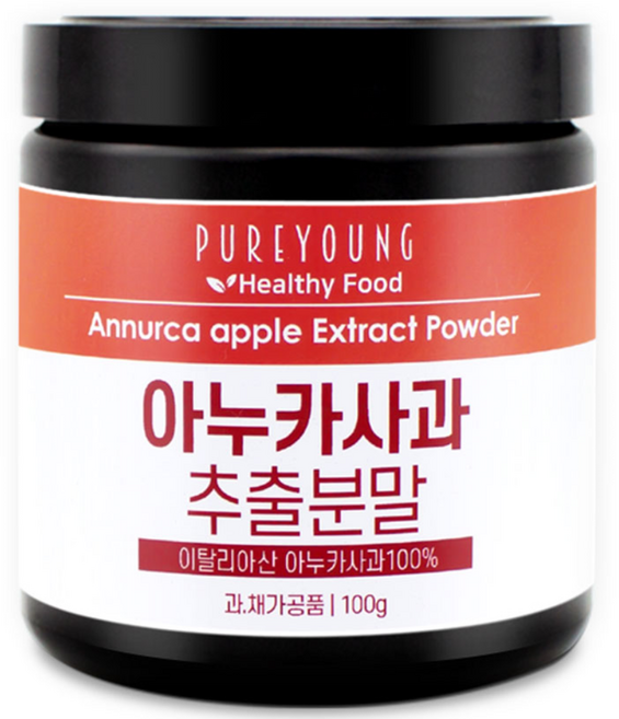 퓨어영 아누카사과 분말 이탈리아 100%, 1개, 100g
