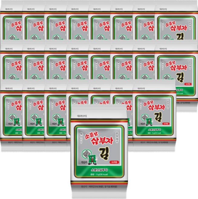소문난삼부자 본사 재래 도시락김, 24개, 5g