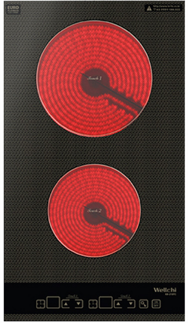 [전국설치가능] 빌트인 2구 하이라이트 HSEC-E2000K 매립형 전기 2구 쿡탑 스탠딩 이동형 케이스 프리스탠딩, 웰치 2구 하이라이트