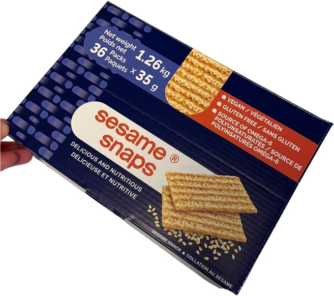 캐나다 코스트코 고소한 참깨스낵 세서미스냅 Sesame Snaps 36개입 건강간식, 36, 35 - 쿠팡