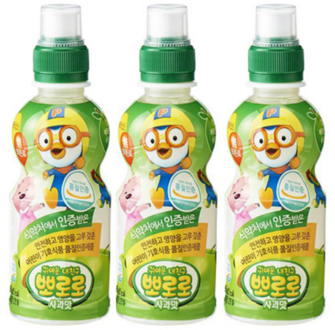 팔도 뽀로로 사과맛 어린이음료 235ml, 24개